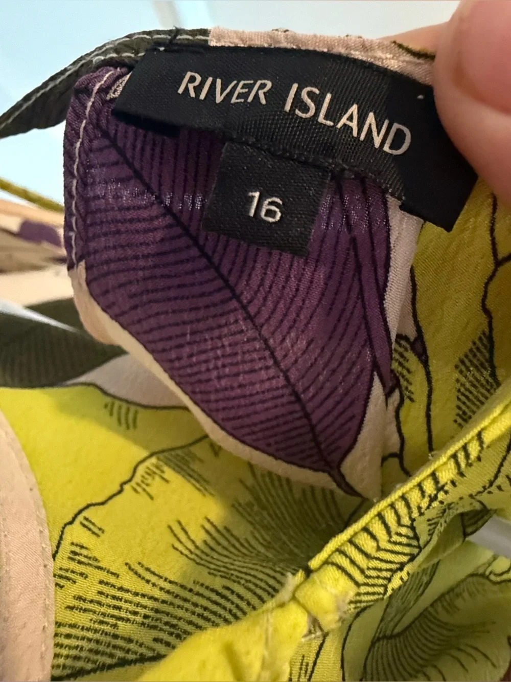 River Island Floral Halter Jumpsuit - Lime, Cream & Rust